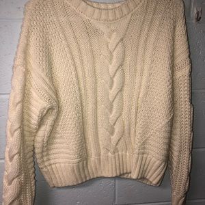 Chunky white sweater